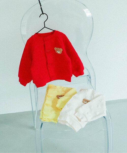 apres les cours(アプレレクール)の「tiny bear Palette ジャガードカーディガン(その他ベビーウェア・キッズ・イエロー/レッド/アイボリー・80/70/90)」の17枚目の写真