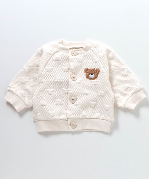 apres les cours(アプレレクール)の「tiny bear Palette ジャガードカーディガン(その他ベビーウェア・キッズ・イエロー/レッド/アイボリー・80/70/90)」の4枚目の写真