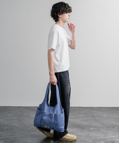 THE NORTH FACE(ザノースフェイス)の「THE NORTH FACE WHITE LABEL WL TRIG BAG ナイロンデニムワンポイントロゴショルダートートバッグ(トートバッグ・メンズ・ブラック/ブルー/クリーム・FREE)」の17枚目の写真
