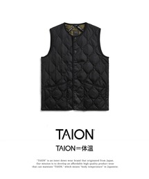 【TAION(タイオン)】〈ウィメンズ〉ミリタリー クルーネックボタン ダウンベスト
