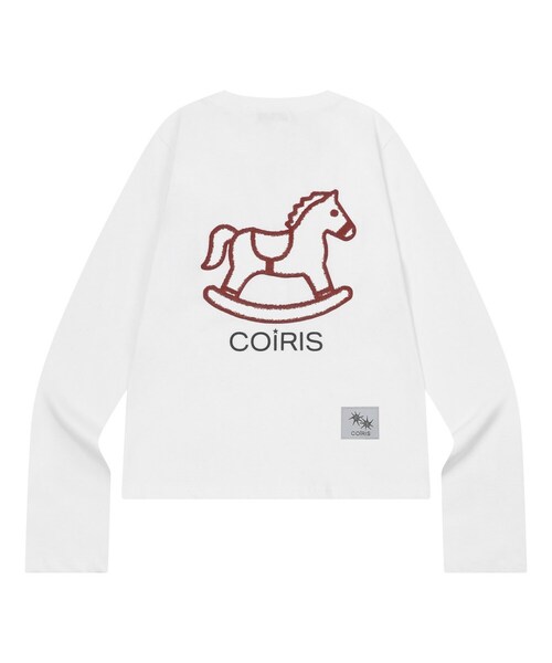 COIRIS(コイリス)の「クレヨンポニーグラフィックロングスリーブTシャツ(4カラー)(Tシャツ/カットソー・レディース・ホワイト/ライトグレー/ブラック/ネイビー・FREE)」の2枚目の写真