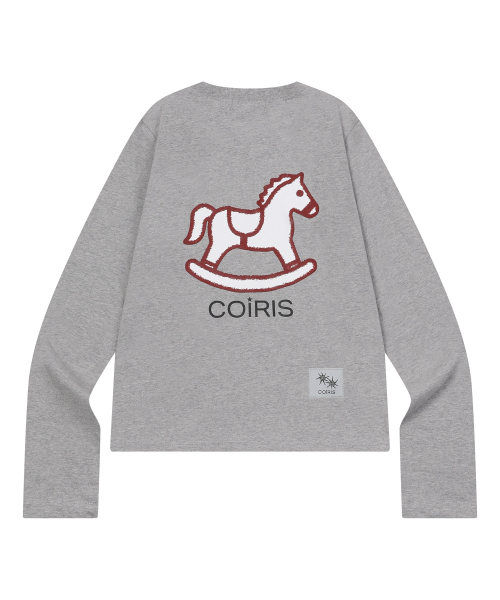 COIRIS(コイリス)の「クレヨンポニーグラフィックロングスリーブTシャツ(4カラー)(Tシャツ/カットソー・レディース・ホワイト/ライトグレー/ブラック/ネイビー・FREE)」の8枚目の写真