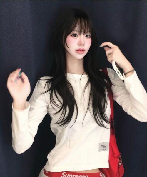 COIRIS(コイリス)の「クレヨンポニーグラフィックロングスリーブTシャツ(4カラー)(Tシャツ/カットソー・レディース・ホワイト/ライトグレー/ブラック/ネイビー・FREE)」の14枚目の写真