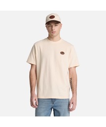 Timberland | 半袖レザー バッジ ヘビーウェイト Tシャツ メンズ(Tシャツ/カットソー)
