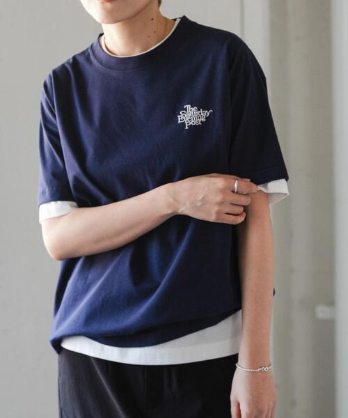 FORK&SPOON(フォークアンドスプーン)の「FORK&SPOON バックプリントTシャツ(Tシャツ/カットソー・レディース・ネイビー/オフホワイト・1)」の1枚目の写真