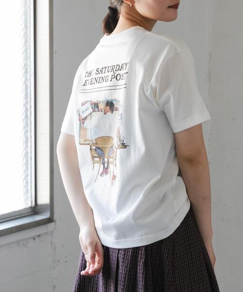 FORK&SPOON(フォークアンドスプーン)の「FORK&SPOON バックプリントTシャツ(Tシャツ/カットソー・レディース・ネイビー/オフホワイト・1)」の8枚目の写真
