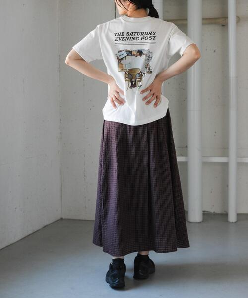 FORK&SPOON(フォークアンドスプーン)の「FORK&SPOON バックプリントTシャツ(Tシャツ/カットソー・レディース・ネイビー/オフホワイト・1)」の9枚目の写真