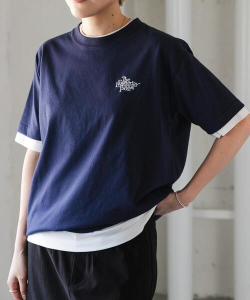 FORK&SPOON(フォークアンドスプーン)の「FORK&SPOON バックプリントTシャツ(Tシャツ/カットソー・レディース・ネイビー/オフホワイト・1)」の12枚目の写真