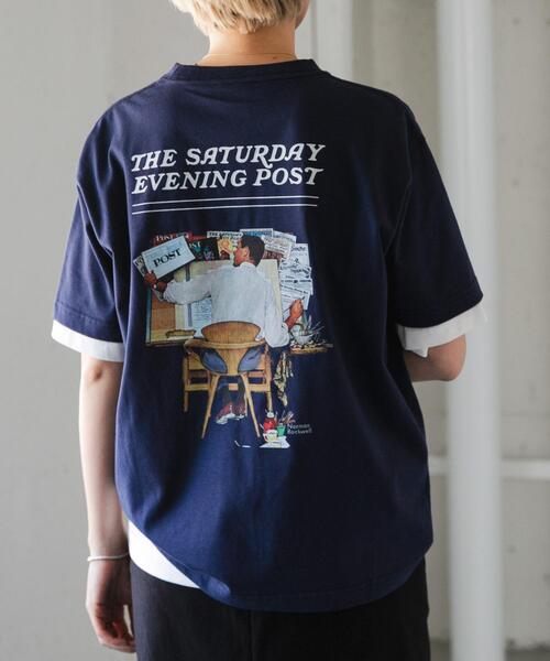 FORK&SPOON(フォークアンドスプーン)の「FORK&SPOON バックプリントTシャツ(Tシャツ/カットソー・レディース・ネイビー/オフホワイト・1)」の15枚目の写真