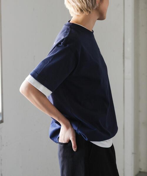 FORK&SPOON(フォークアンドスプーン)の「FORK&SPOON バックプリントTシャツ(Tシャツ/カットソー・レディース・ネイビー/オフホワイト・1)」の16枚目の写真