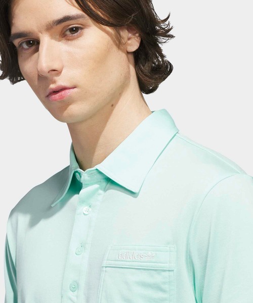 adidas(アディダス)の「オリジナルスゴルフ チェストポケット 半袖シャツ【adidas Golf/アディダスゴルフ】(ポロシャツ・メンズ・グリーン系その他・X-LARGE/LARGE/3XL/XX-LARGE/SMALL/MEDIUM)」の3枚目の写真