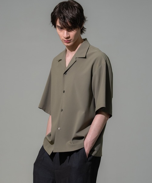 KEY TIMEZ（キータイムズ）の「【CITY TOKYO/シティートーキョー】オープンカラーシャツ（シャツ/ブラウス・メンズ・ベージュ/ブラック・1/2）」の15枚目の写真
