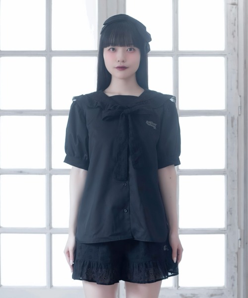 Whinny(ホワイニー)の「Whinny/【2026夏新作♪】メレンゲしゅがーセーラー(シャツ/ブラウス・レディース・ブラック/ホワイト・FREE)」の17枚目の写真