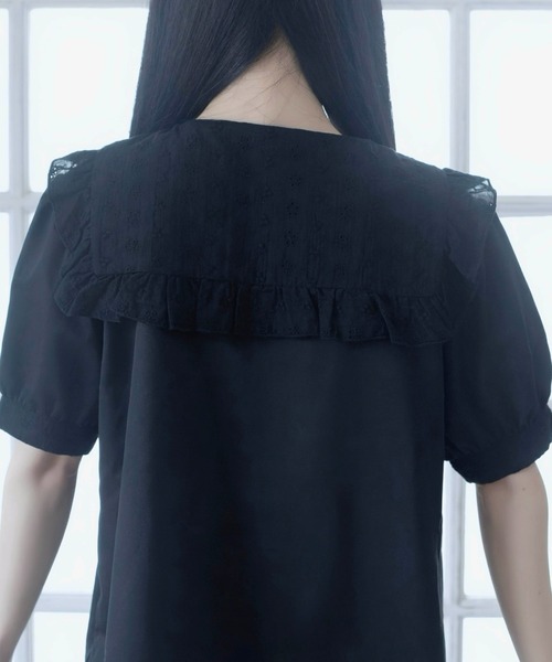 Whinny(ホワイニー)の「Whinny/【2026夏新作♪】メレンゲしゅがーセーラー(シャツ/ブラウス・レディース・ブラック/ホワイト・FREE)」の16枚目の写真