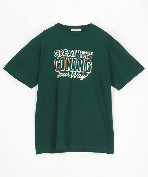 FREAK'S STORE(フリークスストア)の「メッセージ ロゴTシャツ(Great Things)/グレイトティングス Tシャツ(Tシャツ/カットソー・レディース・ワインレッド/グリーン/ネイビー・フリ-)」の2枚目の写真