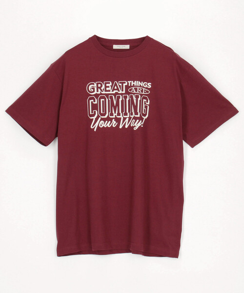 FREAK'S STORE(フリークスストア)の「メッセージ ロゴTシャツ(Great Things)/グレイトティングス Tシャツ(Tシャツ/カットソー・レディース・ワインレッド/グリーン/ネイビー・フリ-)」の3枚目の写真