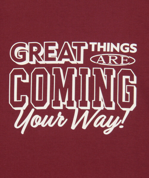 FREAK'S STORE(フリークスストア)の「メッセージ ロゴTシャツ(Great Things)/グレイトティングス Tシャツ(Tシャツ/カットソー・レディース・ワインレッド/グリーン/ネイビー・フリ-)」の12枚目の写真