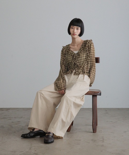LOWRYS FARM(ローリーズファーム)の「タックボリュームパンツ 1051987(その他パンツ・レディース・ピンク/ベージュ/ブラック・MEDIUM/LARGE)」の4枚目の写真