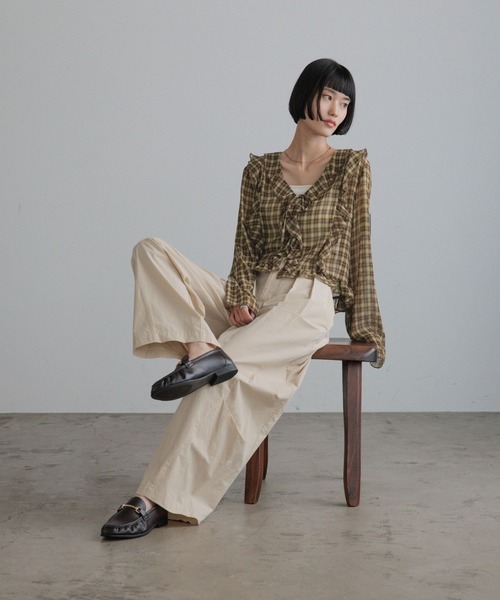 LOWRYS FARM(ローリーズファーム)の「タックボリュームパンツ 1051987(その他パンツ・レディース・ピンク/ベージュ/ブラック・MEDIUM/LARGE)」の5枚目の写真