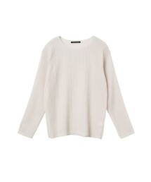 mizuiro ind プリーツライククルーネックプルオーバー