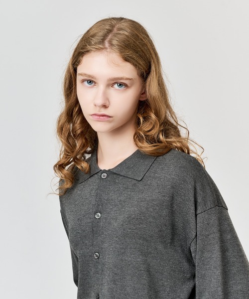 WETTEMPT(ウィテンプト)の「HIGH GAUGE L/S KNIT SHIRT / ハイゲージL/Sニットシャツ(ニット/セーター・メンズ・ブラウン/グレー/レッド/ブラック・SMALL/MEDIUM/LARGE)」の18枚目の写真