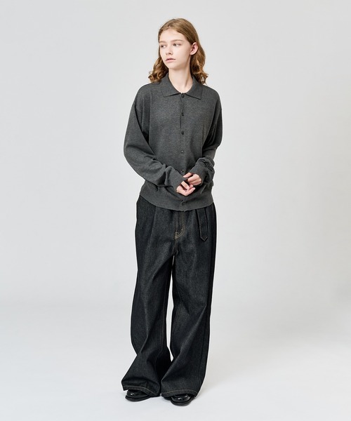 WETTEMPT(ウィテンプト)の「HIGH GAUGE L/S KNIT SHIRT / ハイゲージL/Sニットシャツ(ニット/セーター・メンズ・ブラウン/グレー/レッド/ブラック・SMALL/MEDIUM/LARGE)」の19枚目の写真