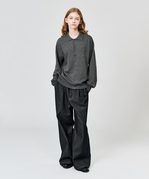 WETTEMPT(ウィテンプト)の「HIGH GAUGE L/S KNIT SHIRT / ハイゲージL/Sニットシャツ(ニット/セーター・メンズ・ブラウン/グレー/レッド/ブラック・SMALL/MEDIUM/LARGE)」の20枚目の写真