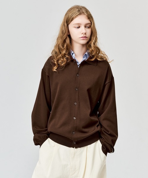 WETTEMPT(ウィテンプト)の「HIGH GAUGE L/S KNIT SHIRT / ハイゲージL/Sニットシャツ(ニット/セーター・メンズ・ブラウン/グレー/レッド/ブラック・SMALL/MEDIUM/LARGE)」の8枚目の写真