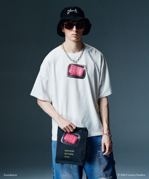 glamb(グラム)の「FIGHT CLUB/Soap T-Shirt / ファイトクラブ/ソープTシャツ(Tシャツ/カットソー・メンズ・ホワイト/ブラック・S/M/L)」の1枚目の写真