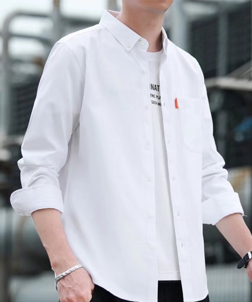 KELVIN(ケルヴァン)の「Classic Daily Shirt クラシックデイリーシャツ(シャツ/ブラウス・メンズ・グレー/ホワイト・MEDIUM/LARGE)」の3枚目の写真