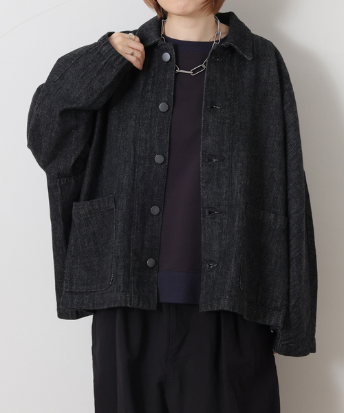JOURNAL STANDARD LUXE(ジャーナルスタンダード ラックス)の「MATEY's ルーズデニムジャケット(その他アウター・レディース・ブラック/ホワイト・FREE)」の16枚目の写真