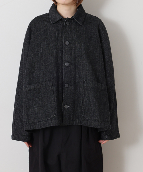 JOURNAL STANDARD LUXE(ジャーナルスタンダード ラックス)の「MATEY's ルーズデニムジャケット(その他アウター・レディース・ブラック/ホワイト・FREE)」の8枚目の写真