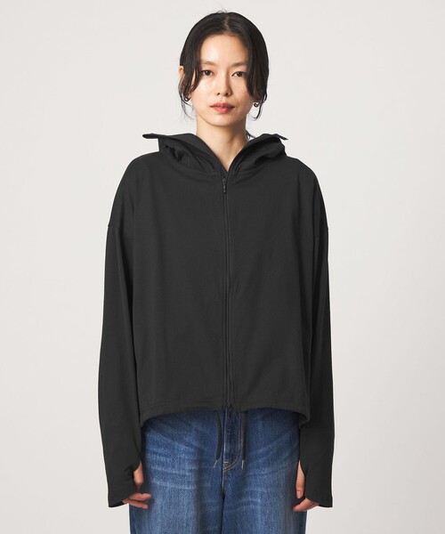 green label relaxing(グリーンレーベルリラクシング)の「【WEB限定】<at ease>ドロスト カットソー パーカー UVカット 接触冷感 遮熱(パーカー・レディース・ホワイト・FREE)」の21枚目の写真