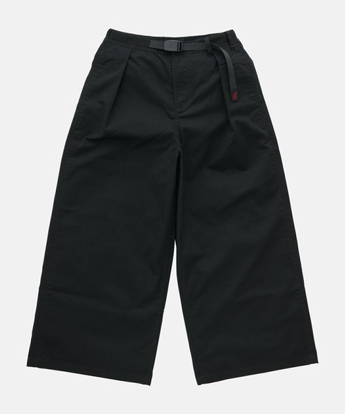 Gramicci(グラミチ)の「Gramicci/グラミチ T/C TWILL BAGGY PANT バギーパンツ ワイドパンツ フロントタック ベルト内蔵 2026年 夏 夏服 秋服(チノパンツ・レディース・チャコールグレー/ブラック・L)」の1枚目の写真