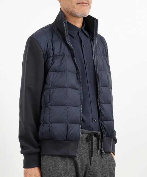 TAION(タイオン)の「【TAION/タイオン】別注 スウェットコンビ ハイネックダウンJK 26AW(ブルゾン・メンズ・ブラック/ライトグレー/ダークネイビー・S/M/L/XL)」の3枚目の写真