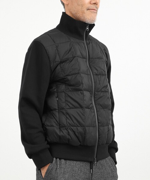 TAION(タイオン)の「【TAION/タイオン】別注 スウェットコンビ ハイネックダウンJK 26AW(ブルゾン・メンズ・ブラック/ライトグレー/ダークネイビー・S/M/L/XL)」の1枚目の写真