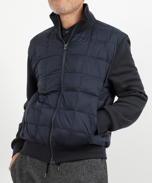 TAION(タイオン)の「【TAION/タイオン】別注 スウェットコンビ ハイネックダウンJK 26AW(ブルゾン・メンズ・ブラック/ライトグレー/ダークネイビー・S/M/L/XL)」の5枚目の写真