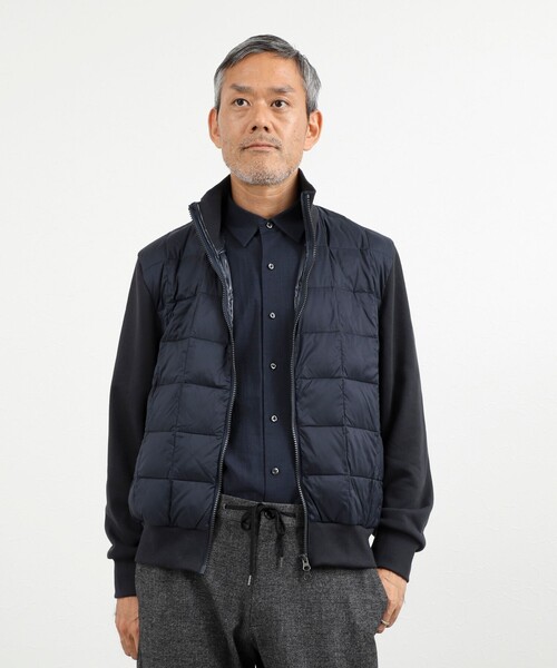 TAION(タイオン)の「【TAION/タイオン】別注 スウェットコンビ ハイネックダウンJK 26AW(ブルゾン・メンズ・ブラック/ライトグレー/ダークネイビー・S/M/L/XL)」の8枚目の写真