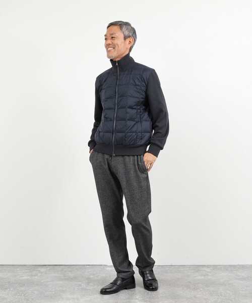 TAION(タイオン)の「【TAION/タイオン】別注 スウェットコンビ ハイネックダウンJK 26AW(ブルゾン・メンズ・ブラック/ライトグレー/ダークネイビー・S/M/L/XL)」の10枚目の写真
