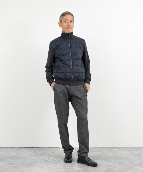 TAION(タイオン)の「【TAION/タイオン】別注 スウェットコンビ ハイネックダウンJK 26AW(ブルゾン・メンズ・ブラック/ライトグレー/ダークネイビー・S/M/L/XL)」の11枚目の写真