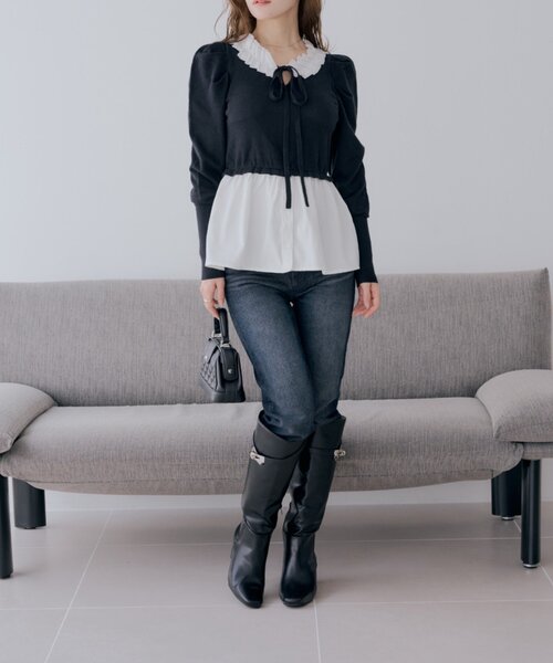 Chico(チコ)の「【SALON by Chico】ベルト付きヒールロングブーツ(ブーツ・レディース・ブラウン/ブラック・LARGE/MEDIUM/SMALL)」の6枚目の写真