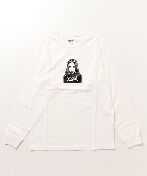 overprint 長袖カットソー ホワイト Lサイズ ブランド古着】長袖カットソー（Tシャツ/カットソー）｜X-girl