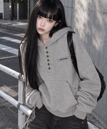 『Openyard/オープンヤード』RIVET HENLEY HOODIE/リベットヘンリーフーディーパーカー