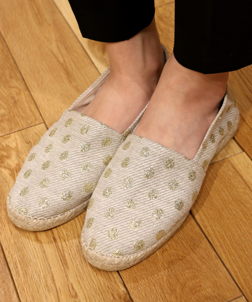 Spick & Span（スピックアンドスパン）の「La Maison de Lespadrilleスリッポンエスパ◆（スリッポン・レディース・ブラック/ゼブラ/シルバー系その他/ドット・36/37/38/35）」の4枚目の写真