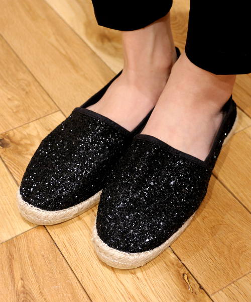 Spick & Span（スピックアンドスパン）の「La Maison de Lespadrilleスリッポンエスパ◆（スリッポン・レディース・ブラック/ゼブラ/シルバー系その他/ドット・36/37/38/35）」の2枚目の写真