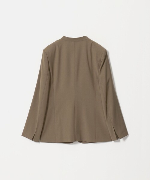 BEAUTY&YOUTH UNITED ARROWS(ビューティーアンドユースユナイテッドアローズ)の「毛ポリエステルブレンド トロピカル カラーレスジャケット(ノーカラージャケット・レディース・ブラック/モカ・M/S)」の3枚目の写真