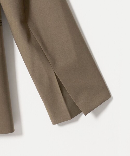 BEAUTY&YOUTH UNITED ARROWS(ビューティーアンドユースユナイテッドアローズ)の「毛ポリエステルブレンド トロピカル カラーレスジャケット(ノーカラージャケット・レディース・ブラック/モカ・M/S)」の5枚目の写真