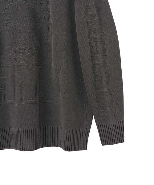 HYSTERIC GLAMOUR(ヒステリックグラマー)の「SEE NO EVIL セーター(ニット/セーター・メンズ・ダークインディゴブルー/ブラック・SMALL/MEDIUM/LARGE/X-LARGE)」の6枚目の写真
