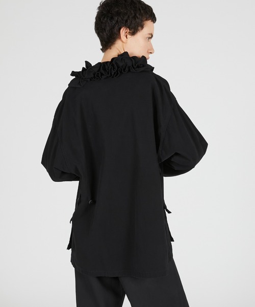 crinkle crinkle crinkle(クリンクルクリンクルクリンクル)の「【 crinkle crinkle crinkle 】 frill collar military jacket / フリルカラーミリタリージャケット(ミリタリージャケット・レディース・ブラック/カーキ・X-LARGE)」の21枚目の写真
