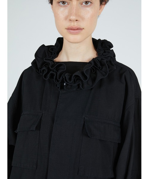 crinkle crinkle crinkle(クリンクルクリンクルクリンクル)の「【 crinkle crinkle crinkle 】 frill collar military jacket / フリルカラーミリタリージャケット(ミリタリージャケット・レディース・ブラック/カーキ・X-LARGE)」の17枚目の写真